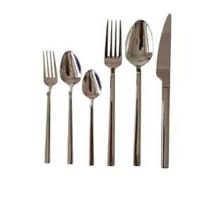 Ensemble de couverts uniques en acier inoxydable, finition miroir, compatibles lave-vaisselle, pour la vaisselle de mariage, ensembles de couverts en solde - Product Image 1