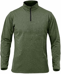 Custom Logo Men's Athletic Quarter Zip Pullover | Lightweight <b>Moisture</b> Wicking Long Sleeve Shirt | Teamwear OEM Supplier | 100% - Product Image 2