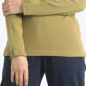 Chemise à manches courtes pour femme, vert olive, 100% coton jersey tricoté, couleur unie, vêtement décontracté, respirant, écologique, séchage rapide - Product Image 2