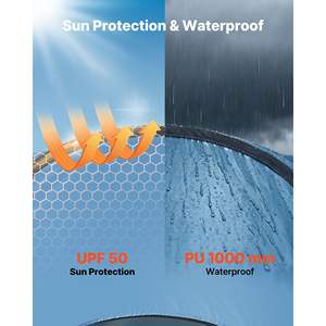 Pop 190T Polyester Silver Coating Instant Portable Privacy Shower <b>Tent</b> Quick Setup <b>Hanging</b> Bag Ground Stakes Ropes for Camping - Product Image 3