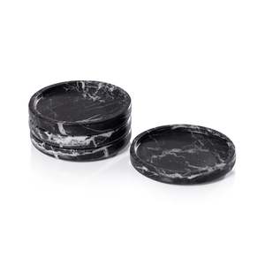 Midnight Marble Luxury <b>Square</b> Resin Coasters-Non-Toxic & Eco-Friendly - Product Image 4