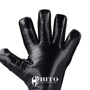 Gants de gardien de but, contact de la paume avant en latex, dos en latex, impression par sublimation et découpe hybride en silicone, sangle amovible - Product Image 5