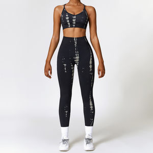 Ensemble de sport imprimé léopard : Soutien-gorge de sport et leggings froncés pour femme – Tenue de yoga et fitness 2026 Maanify - Product Image 1