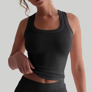 Camiseta sin mangas de verano para mujer, ligera, informal, transpirable, 100% algodón, tela teñida reactiva, entrega rápida, venta al por mayor - Product Image 4