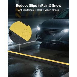 Rampa Protettiva per Cavi in Gomma Resistente con Capacità di 22.000 Libbre per Asse, 2.2 X 2 Canali, Copertura per Cavi di Segnalazione e Tubi Flessibili - Product Image 3