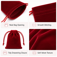Pochettes de luxe en velours avec cordon de serrage et logo personnalisé pour cadeaux de mariage, rangement de colliers, bracelets, boucles d'oreilles et lunettes