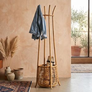 Clothes Hanging Eco-friendly Rattan Clothes Rack High Quality Standing Clothing Rack Cheap for Baby and Adult Bedroom Furniture - Product Image 5