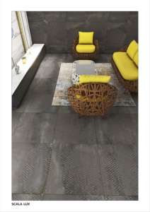 Carreaux de porcelaine 60x60 cm avec gravure artistique, finition mate, offrant une harmonie texturée et un équilibre raffiné pour les sols intérieurs. - Product Image 3