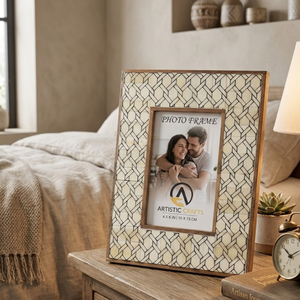 Luxury Handcrafted Bone Inlay Photo <b>Frame</b> <b>4x6</b> Inch | Premium Decorative Picture <b>Frame</b> for Tabletop Office Desk Home Decor Use - Product Image 2