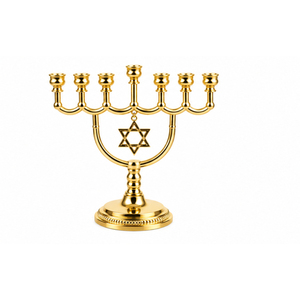 Chanouka en laiton poli traditionnel à 9 bras, chandelier moderne fait main, écologique, support de bougies juif, décoration d'intérieur - Product Image 3