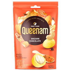 Vente en gros OEM/ODM HALAL 150G Amandes et noix de cajou enrobées de chocolat Shichimi, fournisseur Queenam - Product Image 1