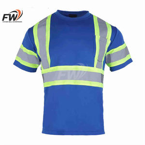 Camiseta de Seguridad Reflectante de Alta Visibilidad de Manga Corta para Hombre, Camisetas Transpirables de Alta Resistencia, Clase 2 Tipo R, Ropa de Trabajo - Product Image 1