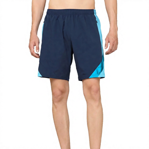 Men's Navy Blue Sport <b>Shorts</b> With Side Quick Dry Elastic Waist Mid Length <b>Woven</b> Polyester Board <b>Shorts</b> - Product Image 5