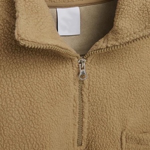 Nouveau design – Sweat-shirt chaud en sherpa avec demi-fermeture éclair, col montant, capuche et poche poitrine – Idéal pour l'hiver - Product Image 5