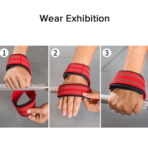 Sangles de musculation en coton réglables avec logo personnalisé pour la salle de sport, la remise en forme et les exercices - Antidérapantes et respirantes - Product Image 6