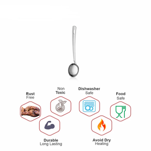 ที่กรองลวดสแตนเลสสตีลสำหรับทอดแบบพรีเมี่ยม, ที่ตักทำจากผ้าซาตินต้มเครื่องครัวอเนกประสงค์ทนทานใช้กับเครื่องล้างจาน - Product Image 4