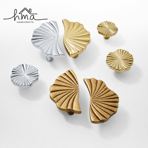 Round Brass Knob with Concentric Spiral Pattern Gold Finish Modern Cabinet Drawer <b>Door</b> <b>Pull</b> Decorative Furniture Hardware <b>Handle</b> - Product Image 2