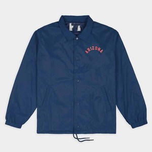 Arizona Embroidered Coach <b>Jacket</b> <b>Men's</b> Blue Windproof Casual <b>Long</b> Sleeve Turn-down Collar Polyester Shirt <b>Jacket</b> - Product Image 1