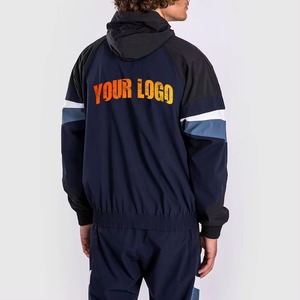 Custom Unisex Nylon Windbreaker Tracksuit Contrast Piping Waterproof Jacket and Pants <b>Set</b> - Product Image 6