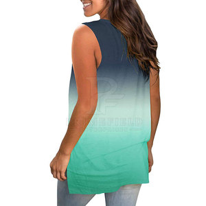 Camiseta sin mangas de alta calidad para mujer, MOQ bajo, ajuste ceñido, ropa deportiva informal, transpirable, ecológica, de spandex/poliéster, con cuello en V frontal - Product Image 5