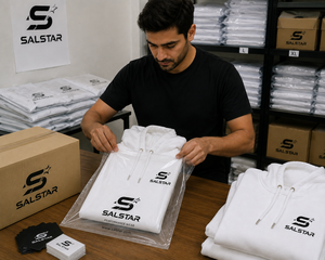 เสื้อฮู้ดผ้าฝ้ายพรีเมียมพร้อมหมวกคลุมหน้าในตัว |   เสื้อฮู้ดสตรีทแวร์โลโก้แบบกำหนดเอง - Product Image 4