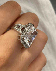 Anillo de Compromiso/Boda de Diamantes Amarillos en Oro de 14K Estilo Vintage para Mujer, Corte Radiante, Diamante Cultivado en Laboratorio VS Clásico, Certificado IGI - Product Image 6