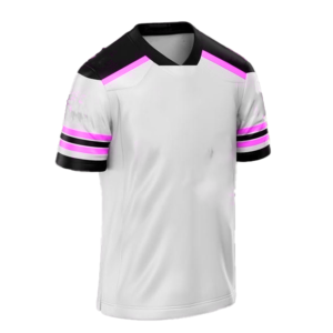 Maillot de football blanc pour homme à col en V avec rayures bleues et noires, manches courtes, en polyester respirant et anti-transpiration - Product Image 4