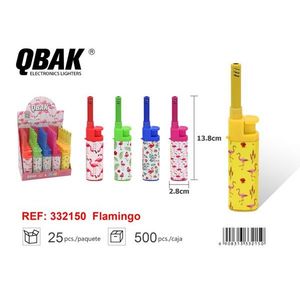 QBAK Electronic <b>Lighter</b> Flamingo Design 13.8cm Rechargeable For Outdoor Use - Product Image 1