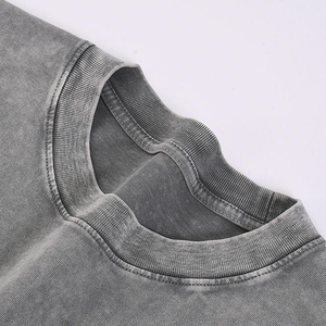Professional High Quality Acid Wash Grey <b>Black</b> Layered Oversized Crewneck <b>Long</b> Sleeve Cotton Wear Men Double Layer <b>T</b>-<b>Shirt</b> - Product Image 5