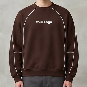 Sudadera de invierno para hombre, estilo hip hop, cuello redondo, hombros caídos, corte holgado, 100% algodón, muy vendida. - Product Image 4