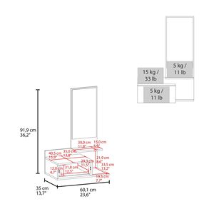 Armario de pasillo flotante Lowell negro para sala de estar - Product Image 3