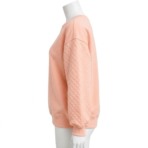 เสื้อสเวตเชิ้ตแขนยาวผ้าฟลีซสำหรับผู้หญิง สไตล์ลำลอง ตกแต่งด้วยตราสัญลักษณ์ สำหรับสตรีทแวร์ รับผลิตแบบ OEM/ODM - Product Image 3
