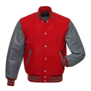 Blouson bomber homme, haute qualité, polaire, broderie chenille personnalisée, manches en cuir, style baseball, lettrage homme. - Product Image 3