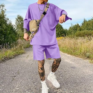 Conjunto Casual de Verano para Hombre, Fabricante de Conjuntos de 2 Piezas, Pantalones Cortos Cargo y Camiseta, Suministro al por Mayor OEM - Product Image 4
