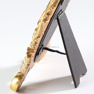 Aluminium Desk <b>Photo</b> <b>Frame</b> With White Wash & Golden Border Finishing Embossed Design Genuine Quality For Home Decoration - Product Image 3