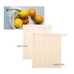 Eco-Friendly Recyclable Mesh Storage <b>Bag</b> with Drawstring Portable Design for Fruit & Produce Storage Custom Size Available - Product Image 4
