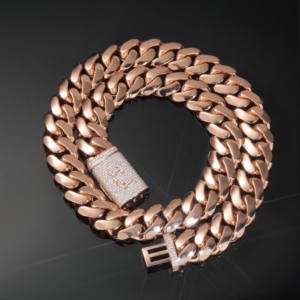 AMBER JEWELS Luxury Unisex 14K Gold Plated Lab Grown Diamond Radiant Cut Claw Setting Geometric Chain Link Everyday <b>Bracelet</b> - Product Image 1