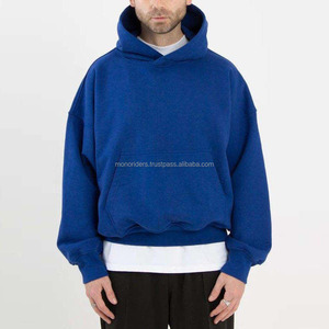 Sweat à capuche en molleton français 100 % coton de luxe, 420 GSM, épais, coupe oversize, longueur intégrale, imprimé sérigraphié, avec logo personnalisé pour homme, idéal pour l'hiver - Product Image 3