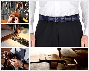 Ceinture en cuir PU de haute qualité pour hommes, avec boucle automatique, fabrication sur mesure pour usine de ceintures - Product Image 6
