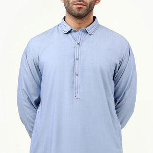 Robe Shalwar Kameez Pakistanaise en Coton Grande Taille pour Homme, Personnalisable avec Logo, Prix de Gros, Été Hiver, Décontractée, pour Fêtes, Respirante - Product Image 4
