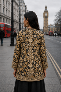 Chaqueta de Invierno para Mujer con Diseño Suzani Bordado a Mano, Tela Blanca, Regalo para Damas de Honor o Ropa de Mujer, Venta al Por Mayor OEM ODM - Product Image 3