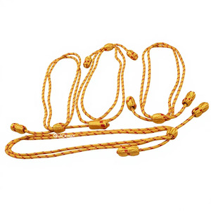 QUICK WAY INDUSTRIES Cordón para sombrero de campaña amarillo de caballería ceremonial - Product Image 1