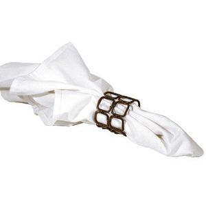 Anillos para Servilletas de Latón con Forma de Hoja de 4.5cm, Diseño Clásico, Decoración de Mesa Duradera para Bodas - Product Image 3