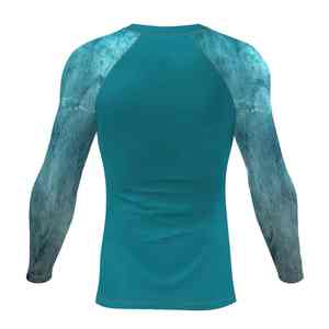 Rashguard pour homme à manches longues de haute qualité en tissu polyester et élasthanne écologique, respirant et à séchage rapide - Product Image 5