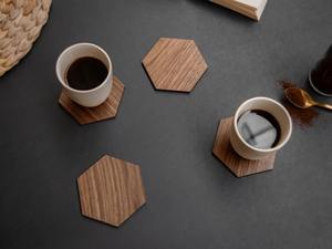 Ensemble de sous-verres en bois massif écologiques, antidérapants, pour protéger la table, pour la maison, la cuisine, les cafés, à prix compétitif - Product Image 4