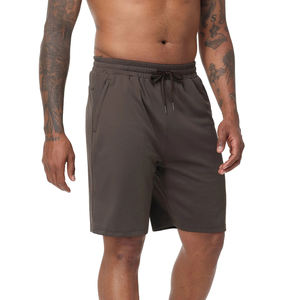 Shorts de sport décontractés pour hommes, été, vente en gros, poches, logo personnalisé, couleur unie, 100% polyester, séchage rapide, pour la gym et l'entraînement - Product Image 4
