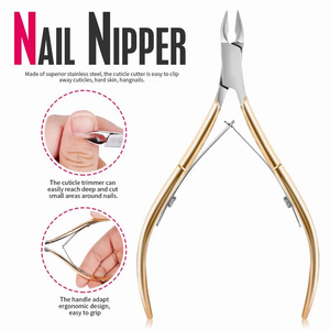 Pince à cuticules ronde, ciseaux de manucure, coupe-cuticules, éliminateur de peaux mortes, pince à ongles en acier inoxydable pour pédicure - Product Image 4