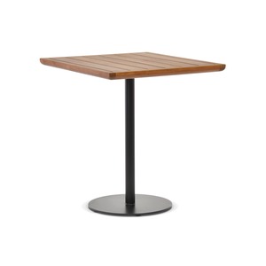 Modern Square <b>Wood</b> Top <b>Dining</b> <b>Table</b> With Metal Legs Minimalist Design Stable Base For Home Kitchen Restaurant Furniture - Product Image 3