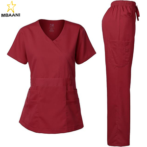 Uniform Women's <b>Scrub</b> <b>Set</b> Stretch and Soft Y-Neck Top and Pants - Product Image 1