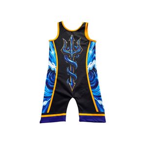 Singlet de Lucha Personalizado para Adultos y Jóvenes, Sublimado, de Spandex y Poliéster Elástico, Ligero, OEM - Product Image 3